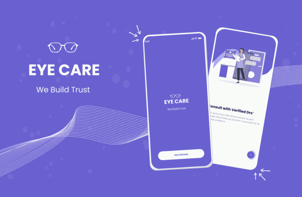 Eye Care app screens
